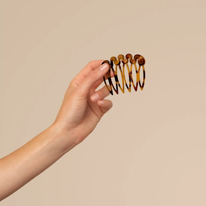 Kitsch Recycled Plastic French Hair Combs 2-Piece Set | Tortoise