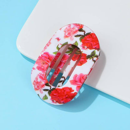 Wildflower Leopard Hair Claw Clip | Vintage Floral Boutique Hair Clip