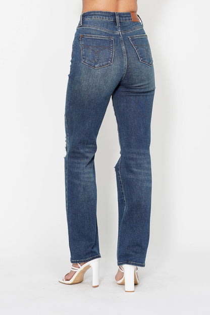 HW Ripped Knee Dad Jean – Judy Blue Jeans