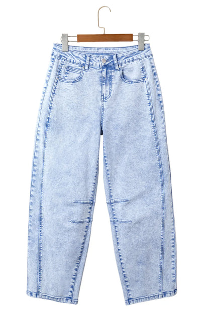 ~PREORDER~ Beau Blue Light Washed Pull On Barrel Jeans ~PREORDER~
