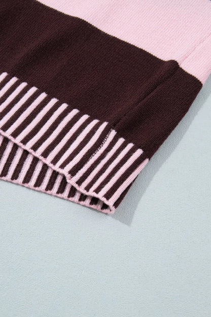 ~PREORDER~ Sweet on You Pink & Chocolate Stripe Sweater ~PREORDER~