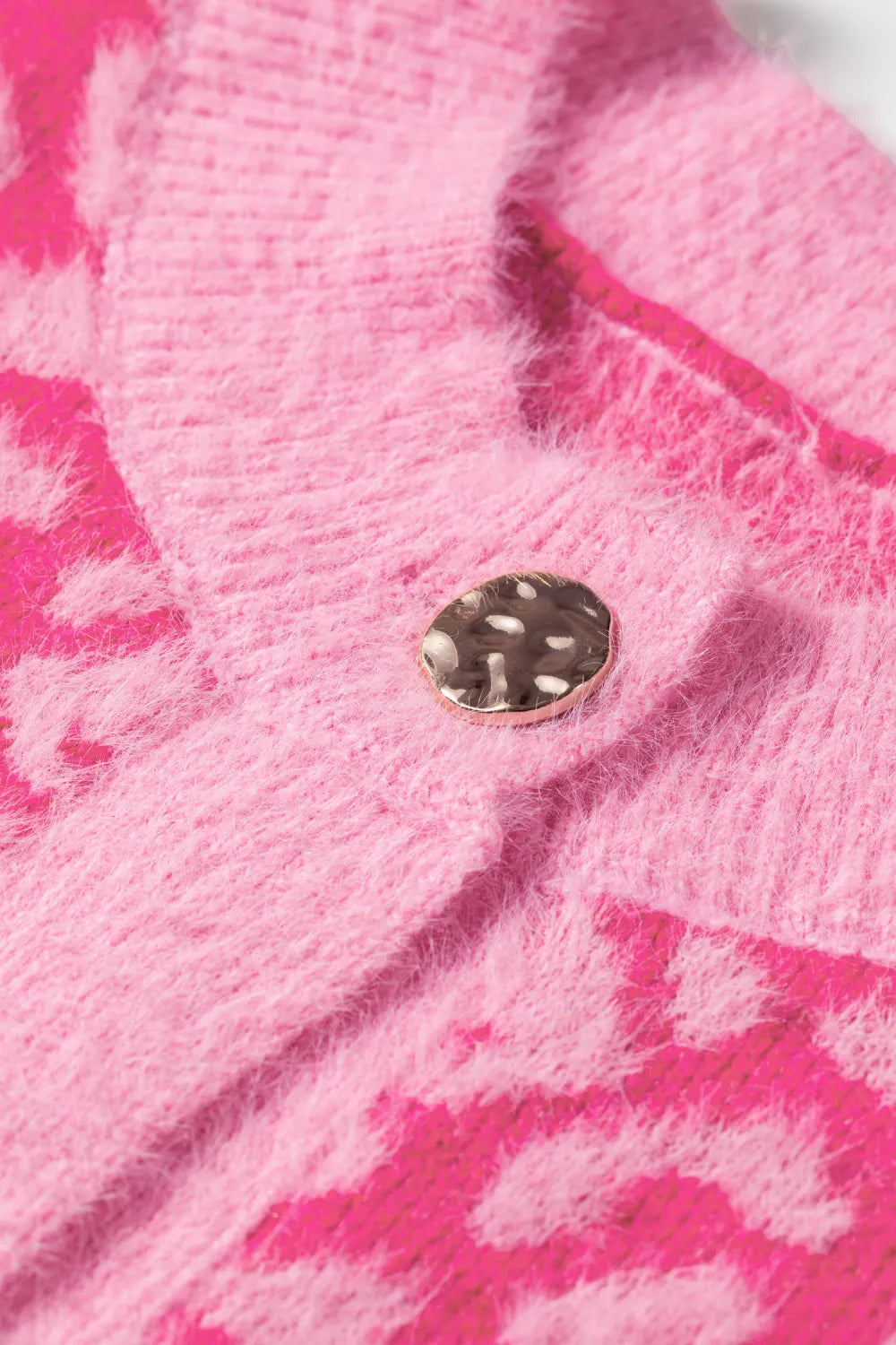 ~PREORDER~ Pink Leopard Print Knit Sleeveless Sweater Vest ~PREORDER~