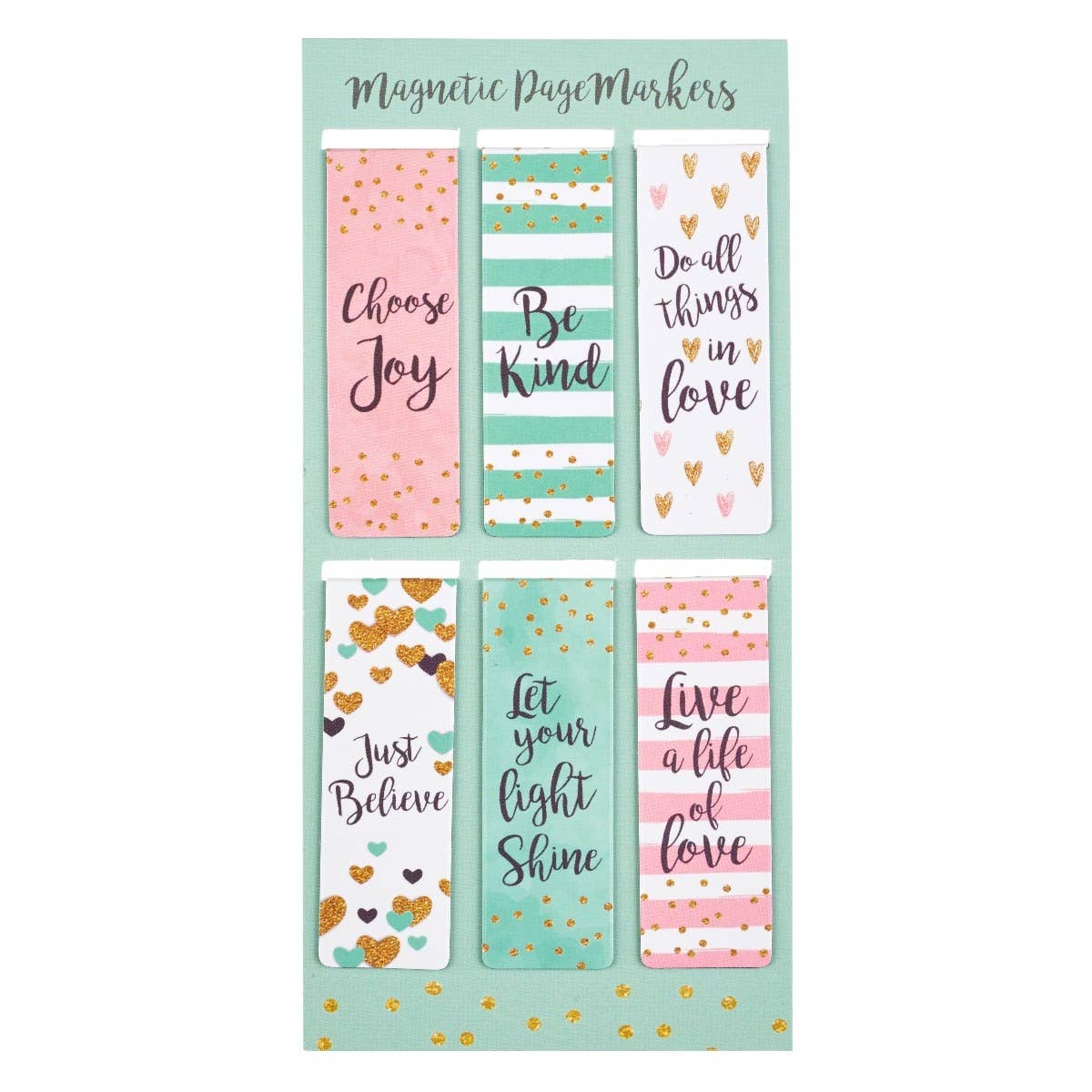 Sparkle Magnetic Bookmark Set | Christian Bookmarks for Girls