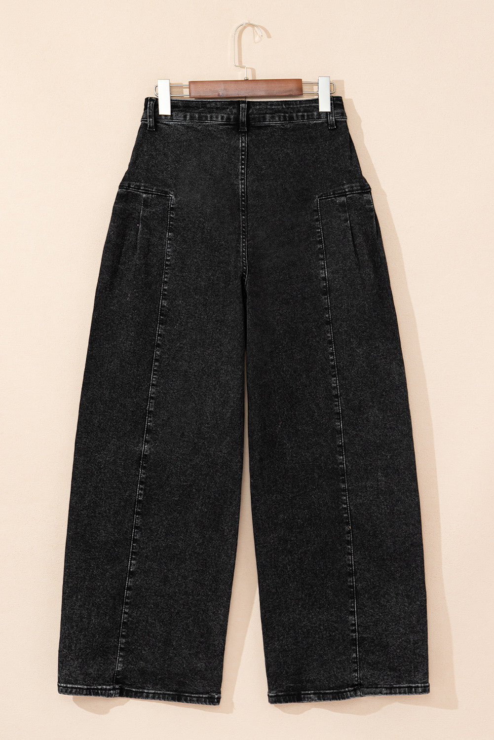 ~PREORDER ~ Pleated Wide Leg Mineral Wash Denim Pants ~PREORDER ~