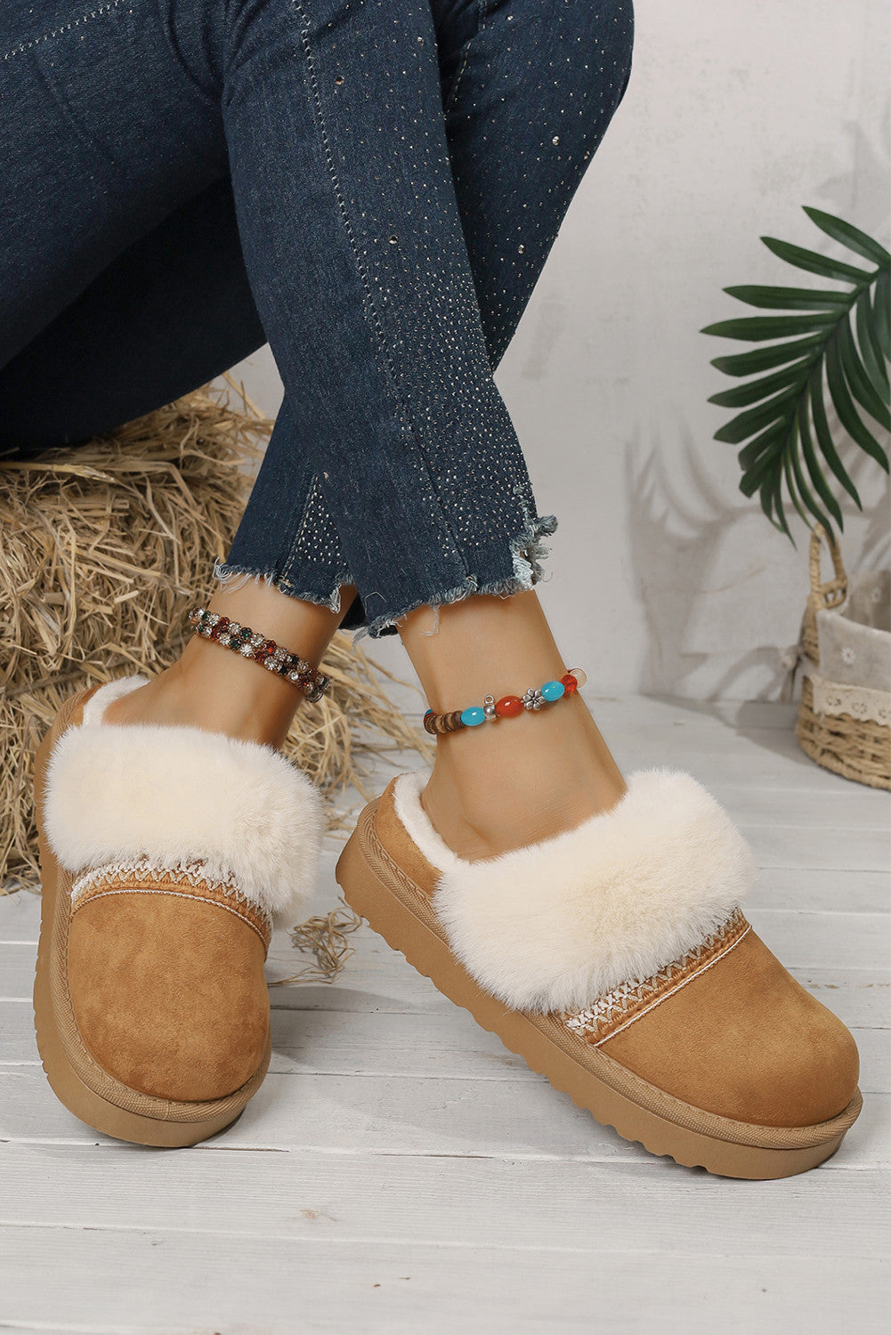 Cozy Luxe Faux Suede Mule Slippers