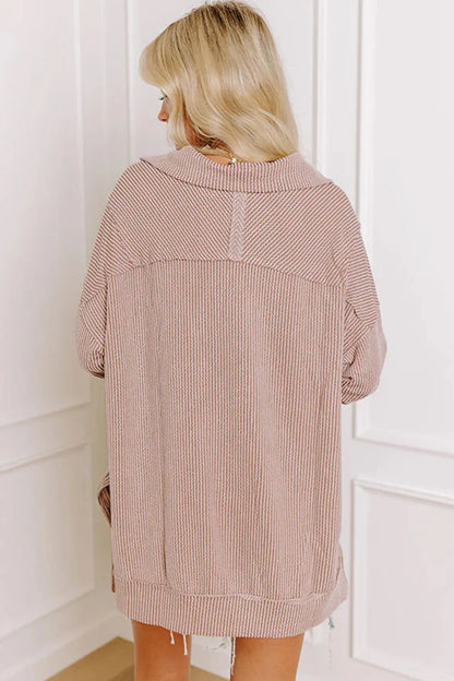 ~PREORDER~ Cozy Current Oatmeal Textured Quarter Zip Top ~PREORDER~