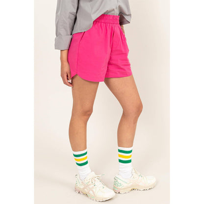 Easy Days Poplin High Waist Shorts by Double Zero