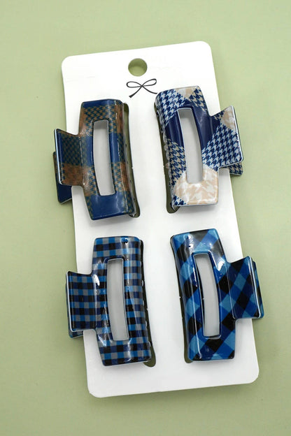 Sweet Check Mini Claw Clip Set | Checker & Strawberry Hair Clips