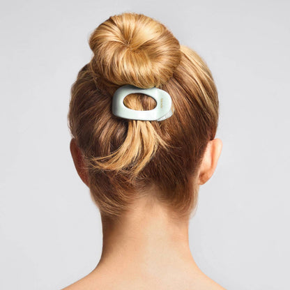 Kitsch Small Flat Cloud Clip – Sage Leaf Recycled Hair Claw Clip for Half-Up & Low Bun Styles