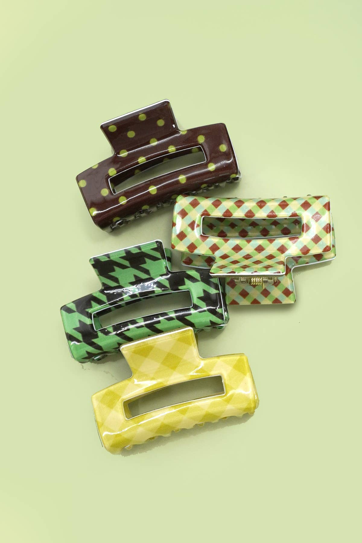 Sweet Check Mini Claw Clip Set | Checker & Strawberry Hair Clips