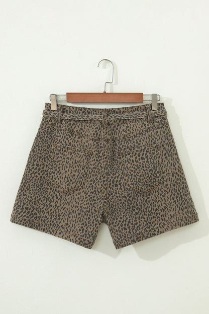 Wild Card Leopard Tie-Waist Shorts | Loose Fit Boutique Shorts