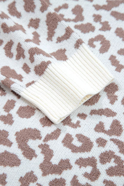 Leopard Knit Button Front Cardigan – Cozy & Chic Style
