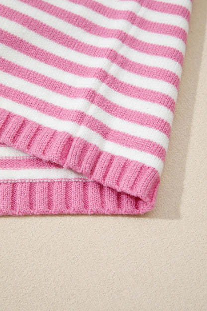~PREORDER~ Pretty in Pink Stripe Button Henley Sweater ~PREORDER~