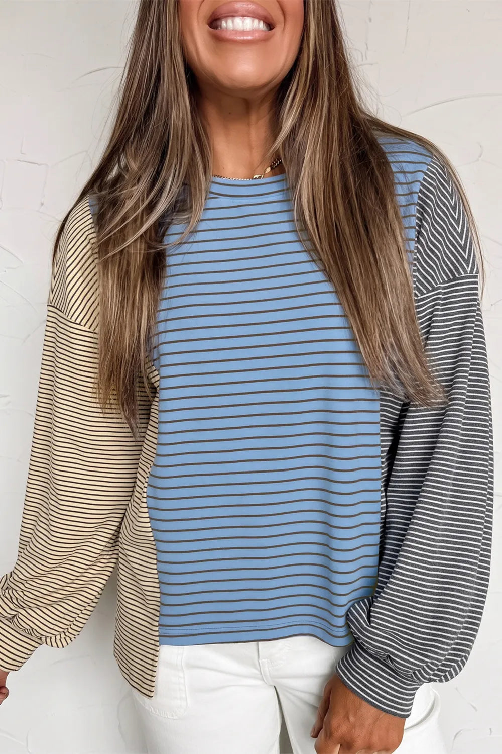 ~PREORDER~ Blue Sky Colorblock Stripe Pullover ~PREORDER~