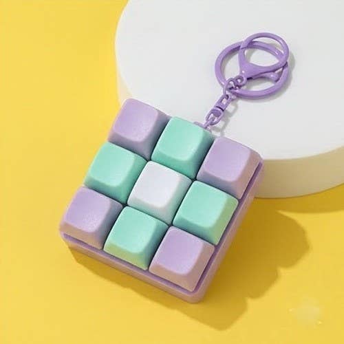 Clicky Cube Fidget Keychain | Mechanical Keyboard Sensory Toy