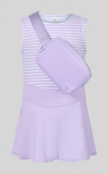 Little Girls Tank, Crossover Skort & Fanny Bag Set | 3-Piece Boutique Outfit
