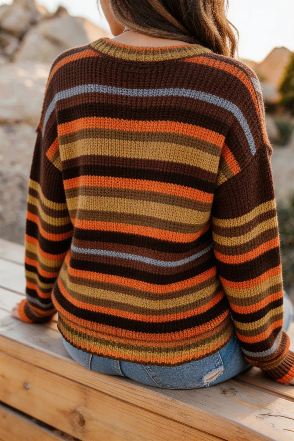 ~PREORDER~ Autumn Trail Striped Sweater ~PREORDER~