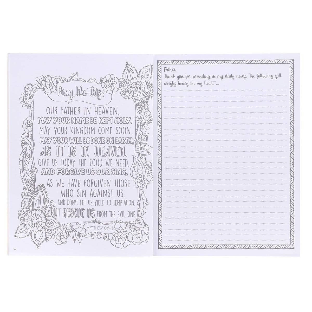 My Coloring Prayer Journal | Guided Christian Prayer Journal with Scripture Coloring Pages