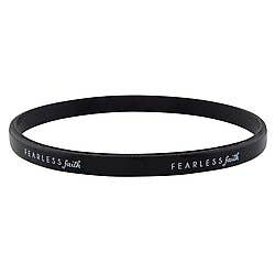 Threads of Faith Fearless Silicone Bracelet Set | 4-Pack Christian Stretch Bracelets