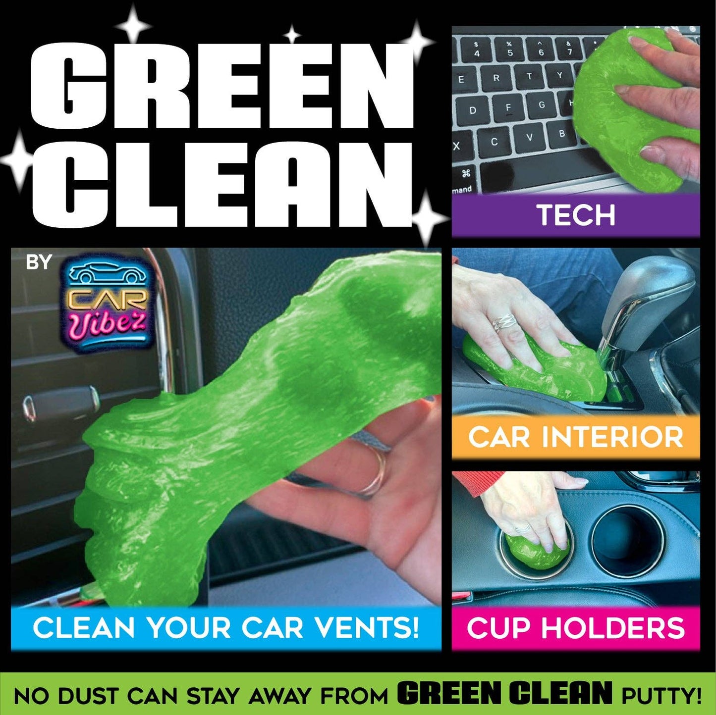 GREEN CLEAN CAR PUTTY