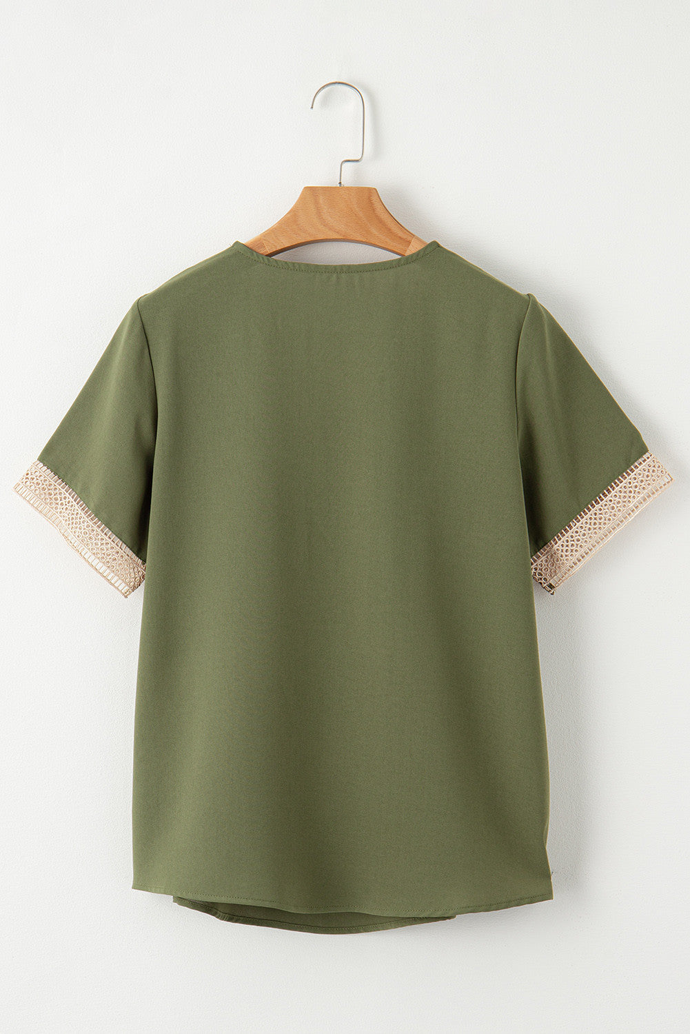 ~PREORDER ~ Lace Trim V Neck Blouse ~PREORDER ~