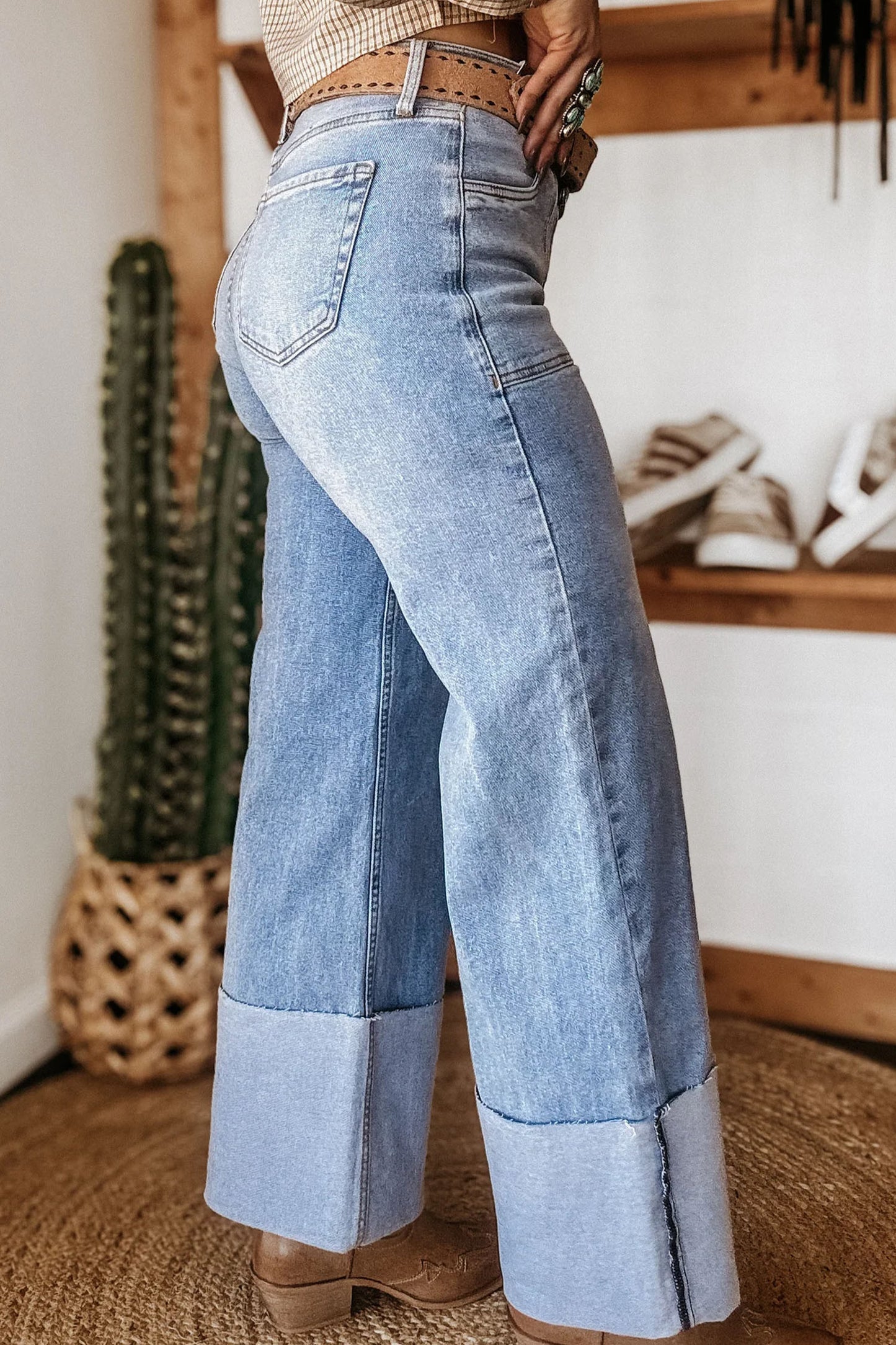 ~PREORDER ~ Beau Blue Cuffed Loose Jeans ~PREORDER ~