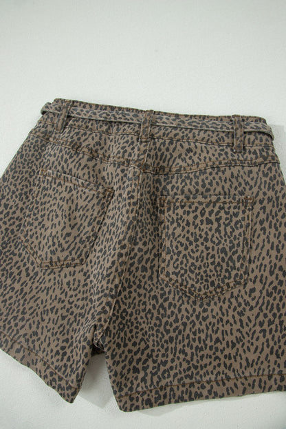 Wild Card Leopard Tie-Waist Shorts | Loose Fit Boutique Shorts