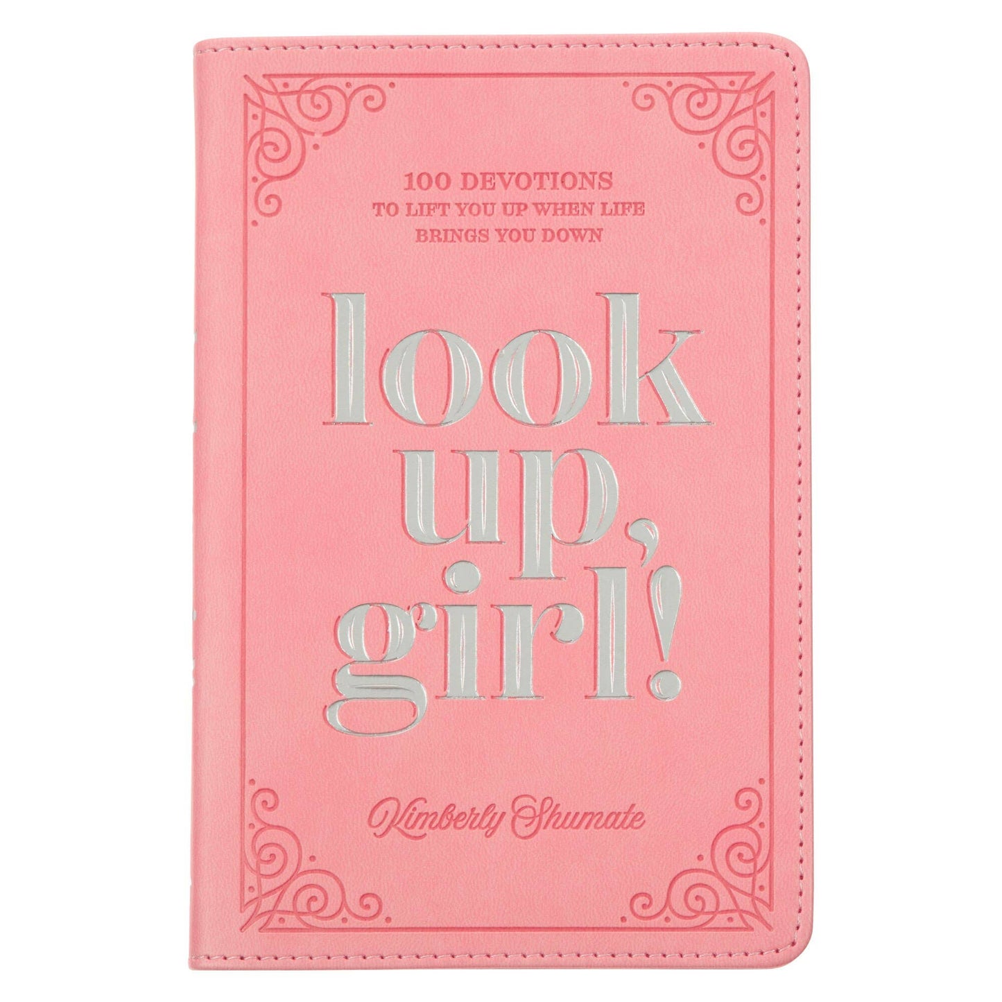 Look Up, Girl! Pink Faux Leather Devotional | 100 Devotions for Comfort & Encouragement