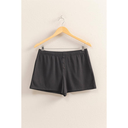 Easy Breeze Button Detail Flowy Shorts | High Waist Double Zero Shorts by Double Zero