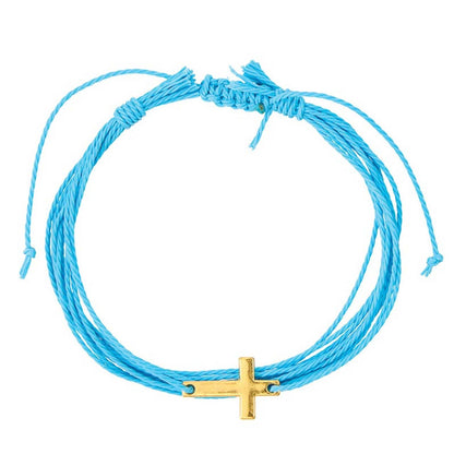 Faithful Findings Cross Woven Bracelet | Adjustable Multi-Color Faith Bracelet
