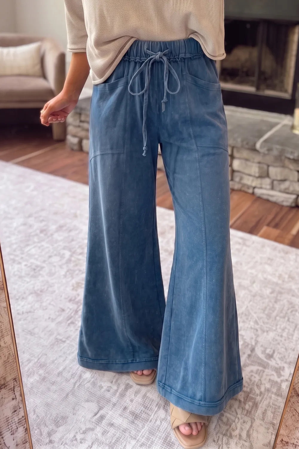 ~PREORDER~ Blue Horizon Mineral Wash Flare Pants ~PREORDER~