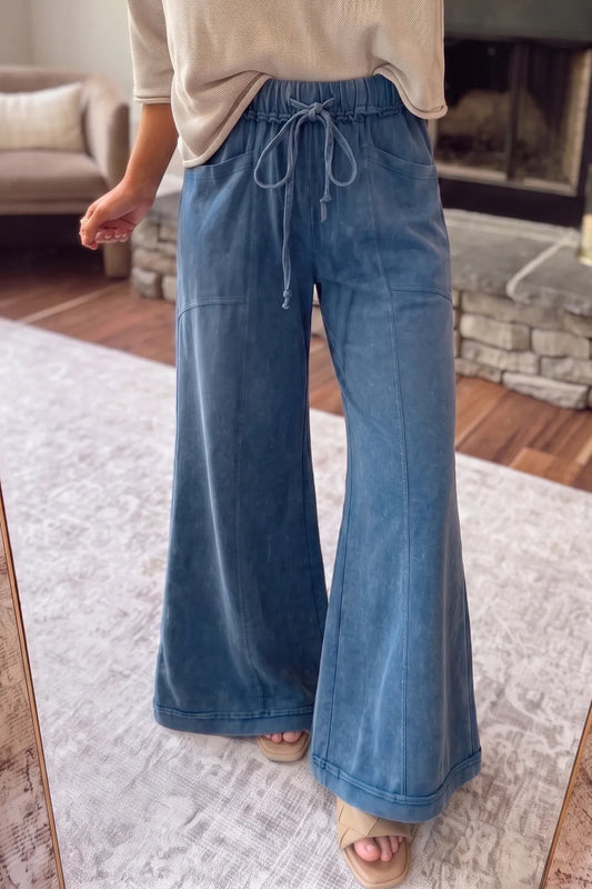~PREORDER~ Blue Horizon Mineral Wash Flare Pants ~PREORDER~
