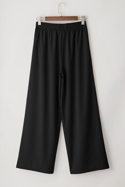 Midnight Tie-Front Wide Leg Pants