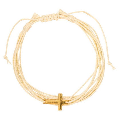 Faithful Findings Cross Woven Bracelet | Adjustable Multi-Color Faith Bracelet