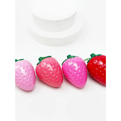 Strawberry Gloss Keychain | Strawberry Lip Gloss with Key Ring