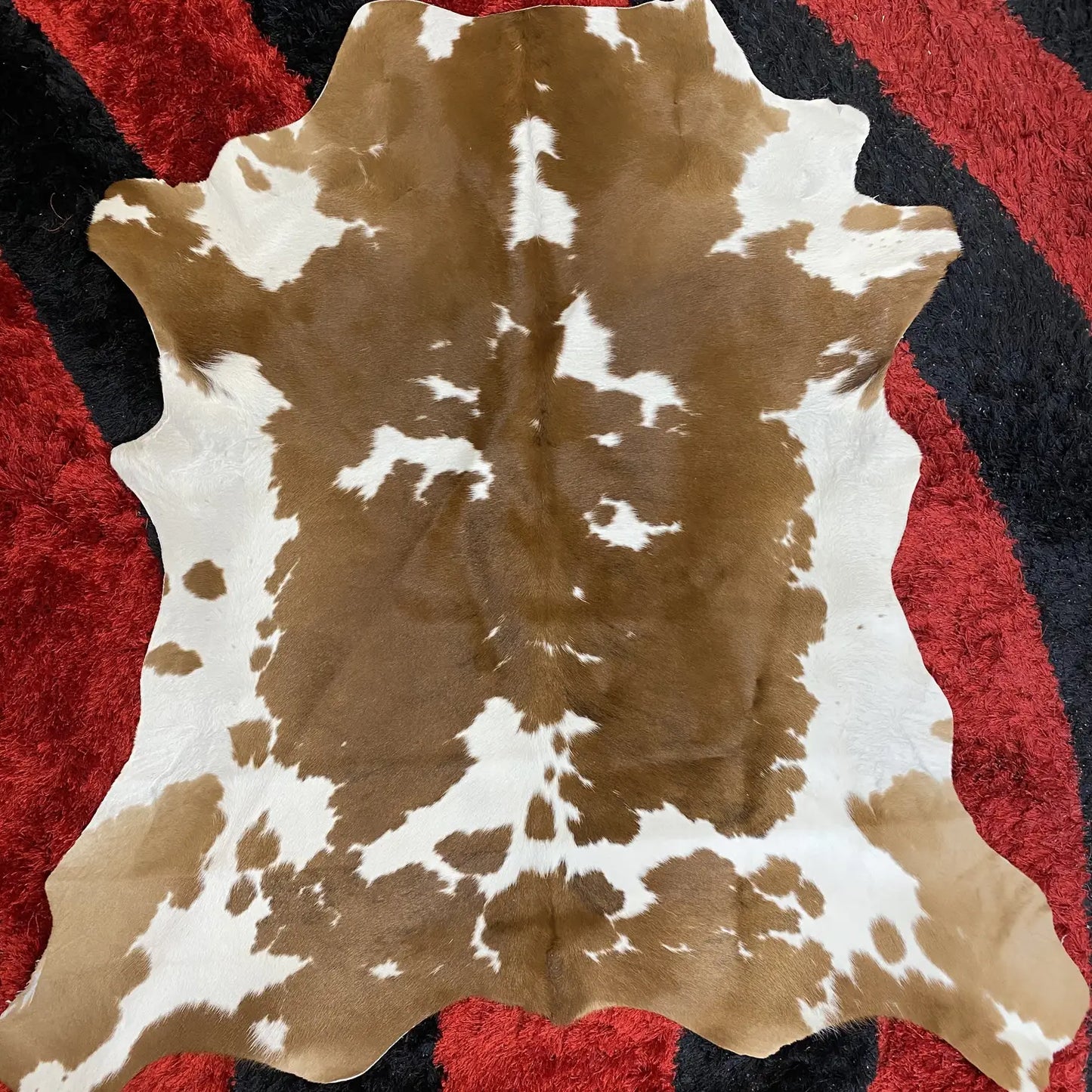 Speckled Brown & White Calf Hide rug