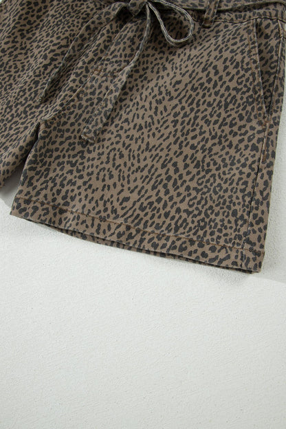 Wild Card Leopard Tie-Waist Shorts | Loose Fit Boutique Shorts