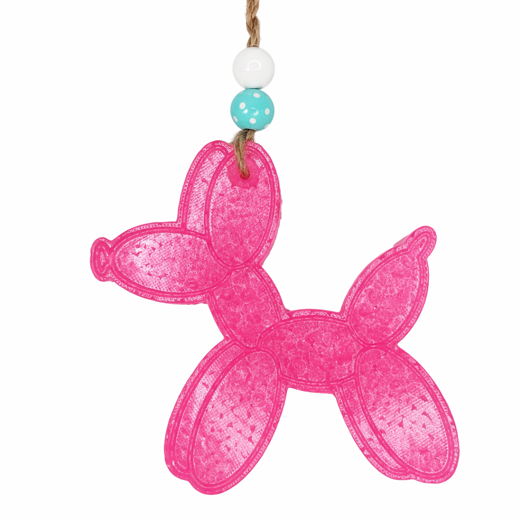 Beaded Balloon Dog Signature Freshie (hot pink)