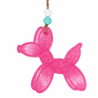 Beaded Balloon Dog Signature Freshie (hot pink)