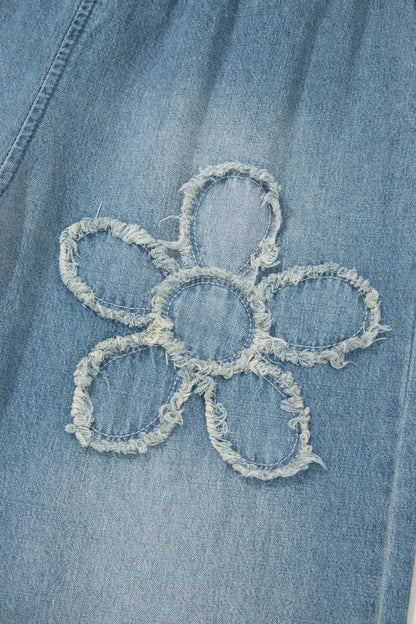 ~PREORDER~ Daisy Days Frayed Floral Wide Leg Jeans ~PREORDER~