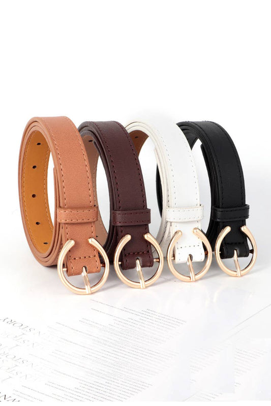 Features:

✨ Open circle pin buckle for a modern, minimalist look
👖 Perfect for styling with jeans, dresses, or high-waisted bottoms
💫 Sleek, versatile design that elevates any outfit
🛍️ Boutique-style accessory for everyday wear
🔄 Easy adjustable fit for comfort and flexibility
💁‍♀️ Lightweight and comfortable for all-day wear

Details:

Style: Pin buckle belt
Design: Open circle buckle
Style Code: SI-29484

Materials:

Faux leather with metal buckle