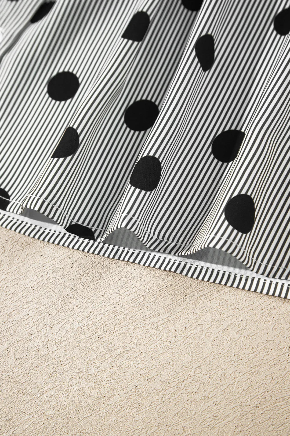 ~PREORDER~ Dot & Stripe Ruffle Neck Blouse ~PREORDER~
