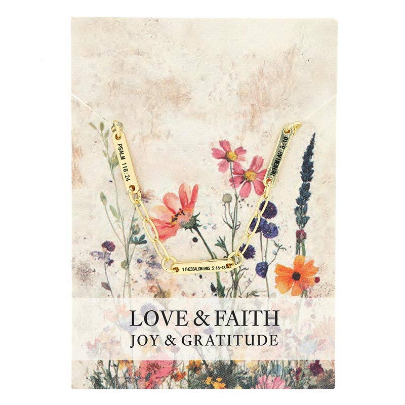 Love & Faith Gold Bracelet | Assorted Inspirational Faith Bracelet