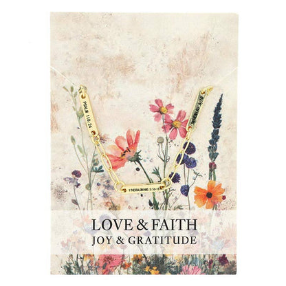 Love & Faith Gold Bracelet | Assorted Inspirational Faith Bracelet