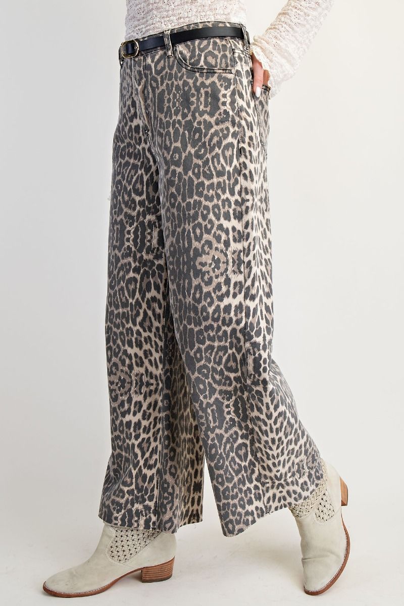 Wild Side Energy Leopard Wide-Leg Pants
