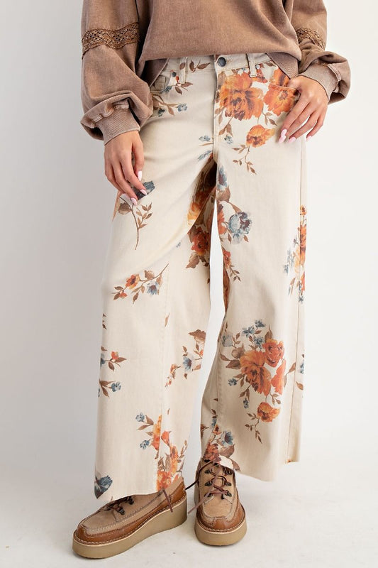 Bloom Society Floral Wide-Leg Pants