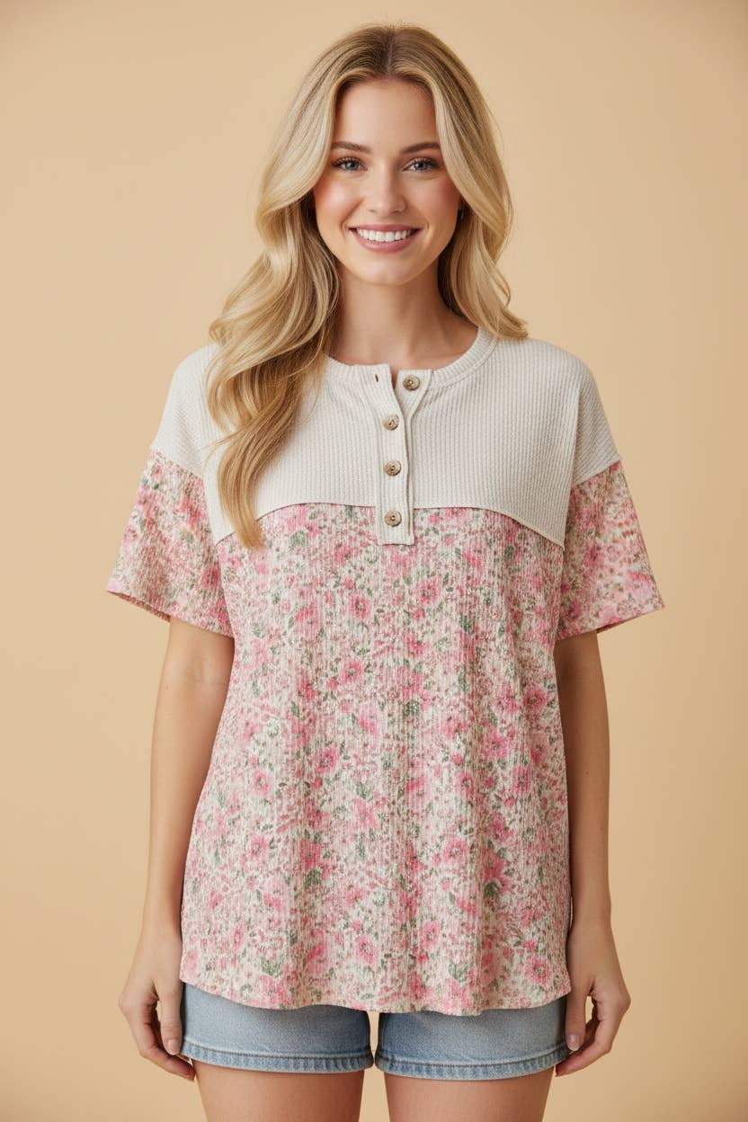 Bloom & Balance Button Top