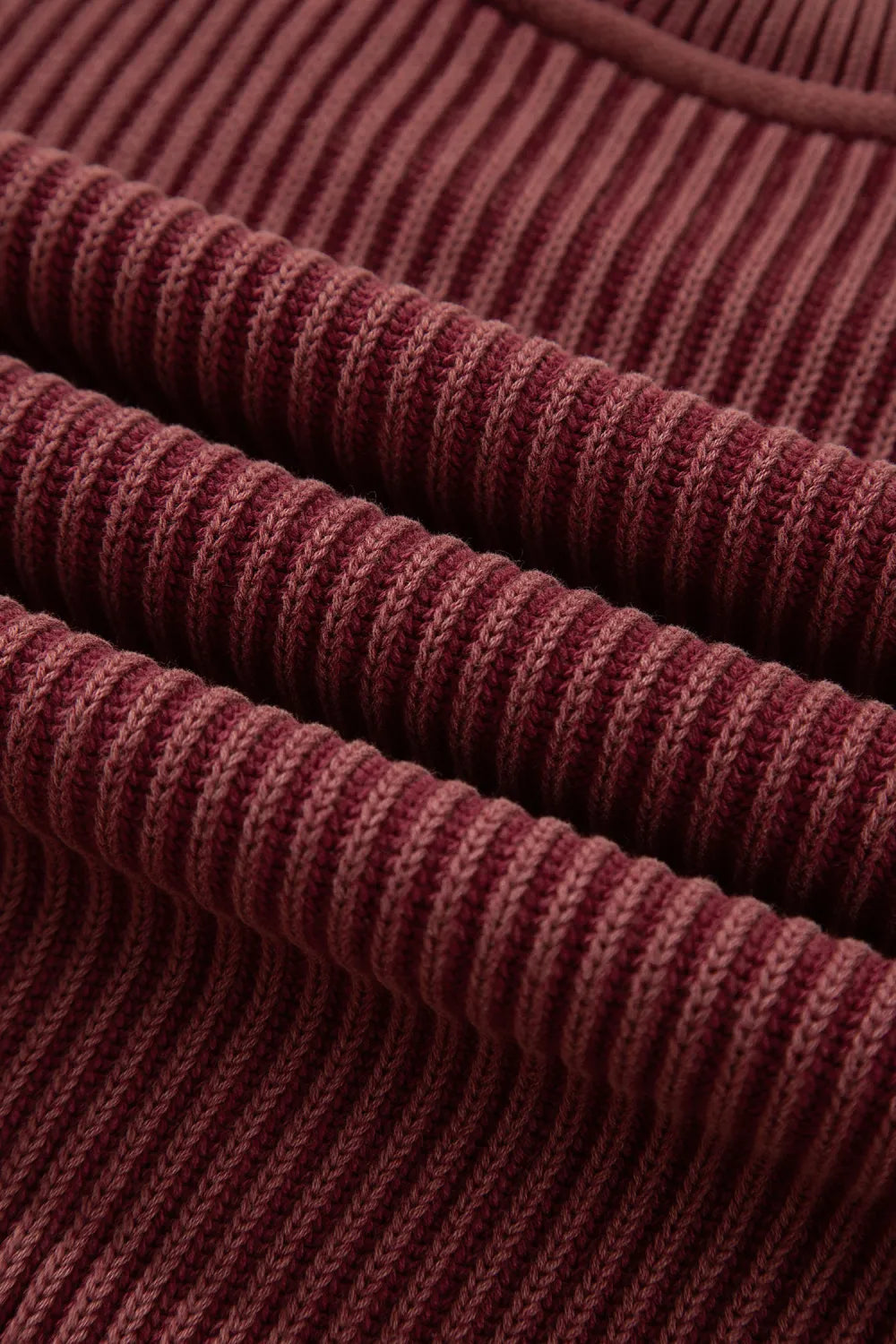 ~PREORDER~ Berry Washed Ribbed High Neck Sweater ~PREORDER~