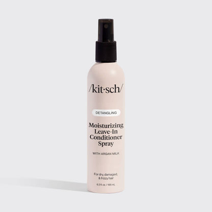 Kitsch Argan Milk Leave-In Conditioner – Lightweight Detangling Spray for Soft, Smooth, Frizz-Free Hair