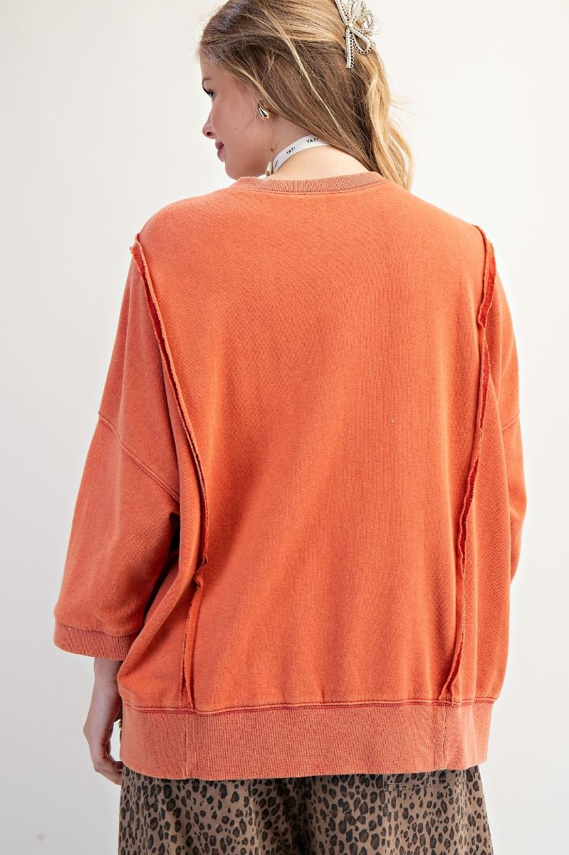 Soft relaxed fit sweatshirt with bold LOVE patch